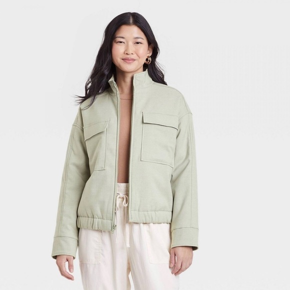 Target Jackets & Blazers - Target A New Day light green padded fall essential woman’s jacket size large